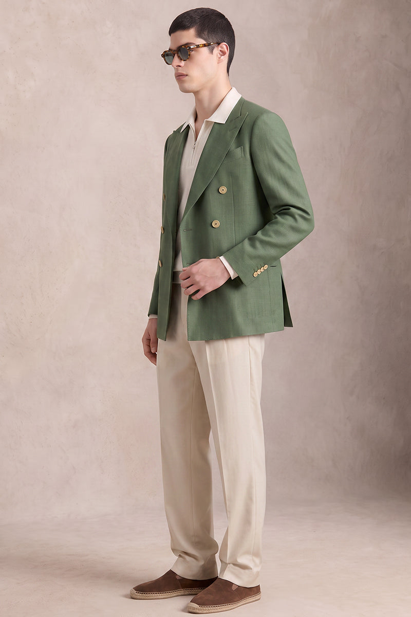 Green 50% Merino Wool Suit