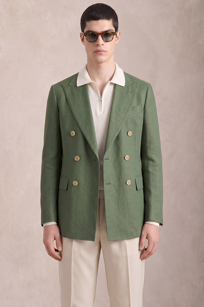 Green 50% Merino Wool Suit