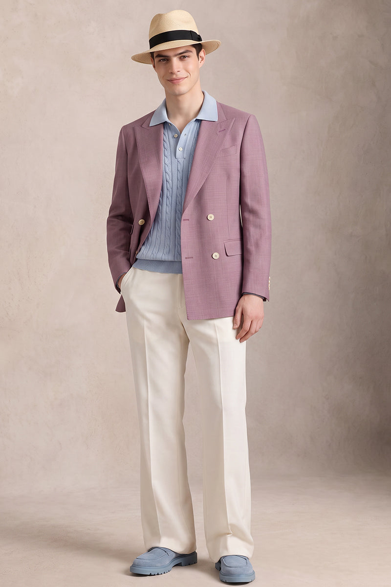 Purple 50% Merino Wool Suit