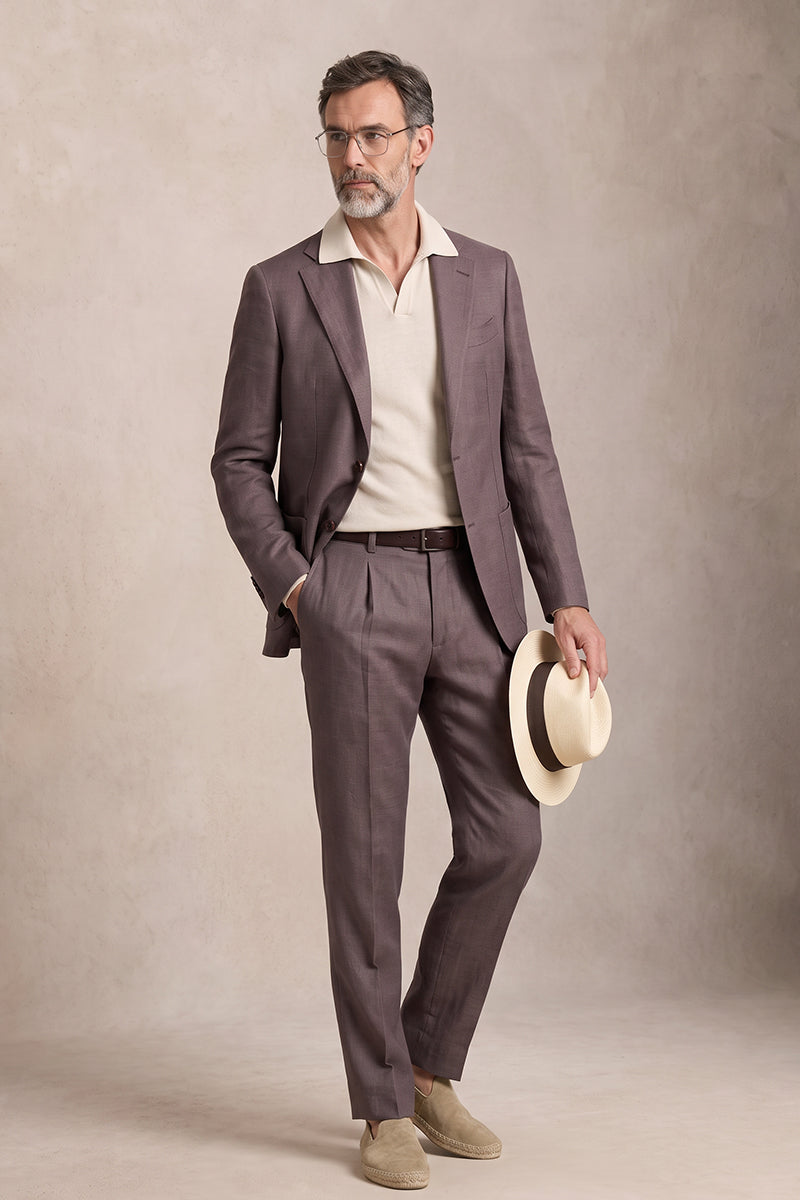 Brown 50% Merino Wool Suit