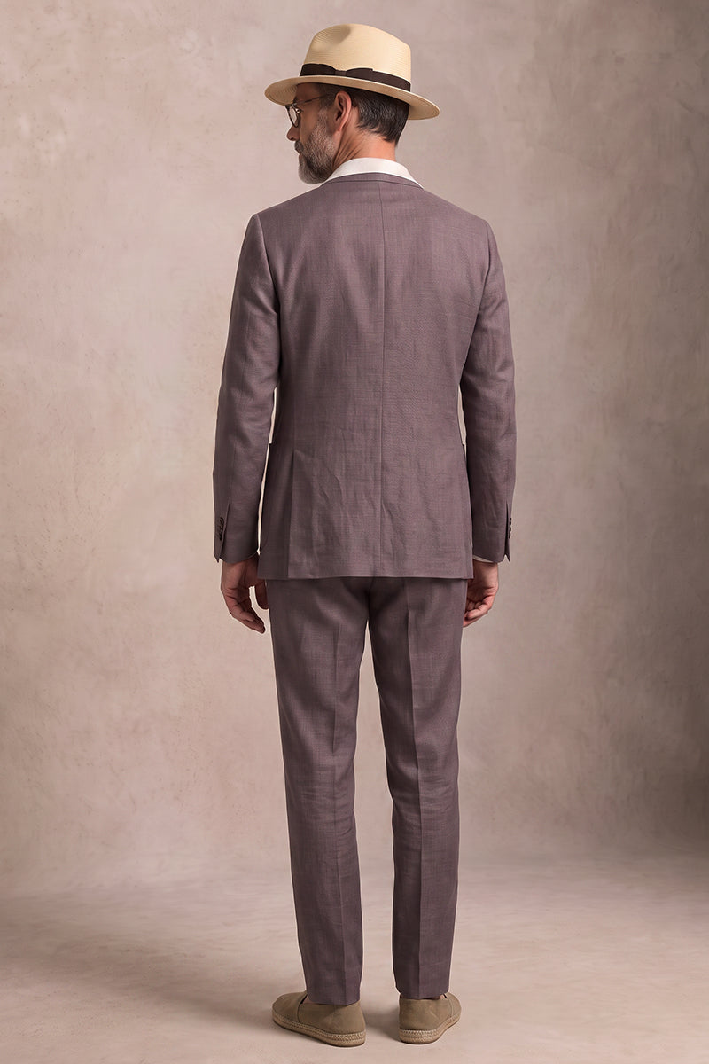 Traje de lana merino marrón