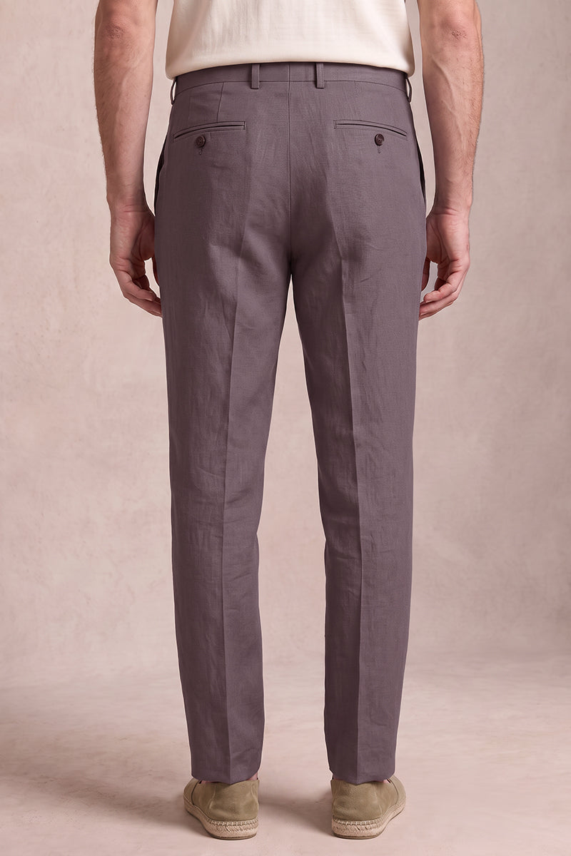 Pantalones de traje de lana merina marrón