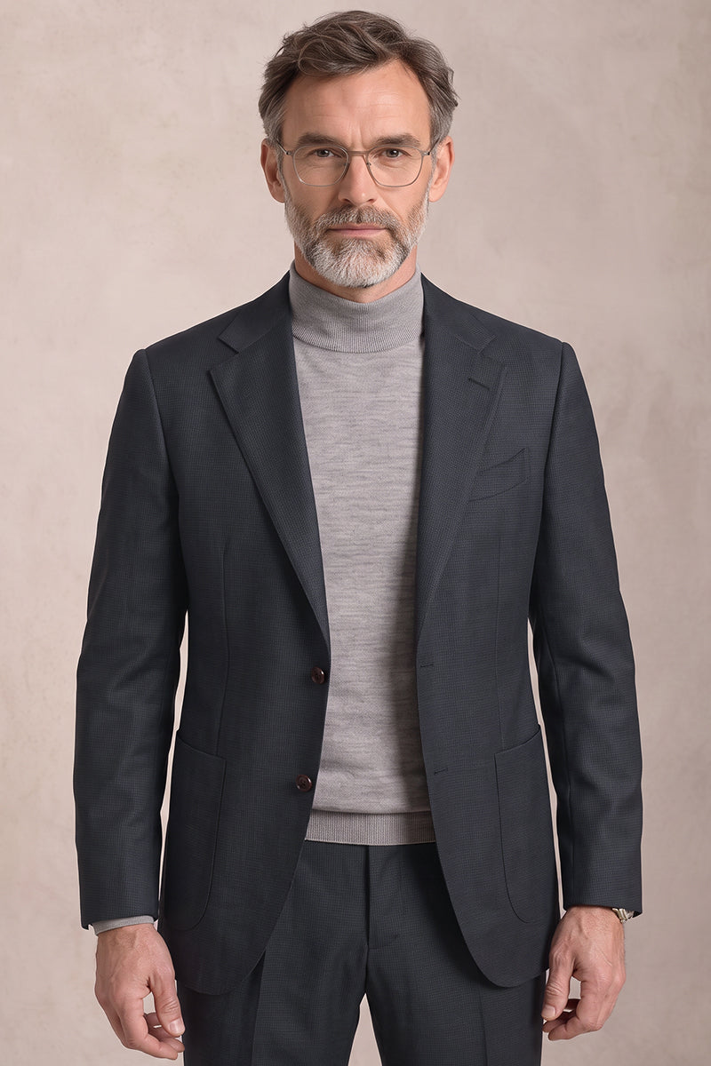 Black 50% Merino Wool Suit