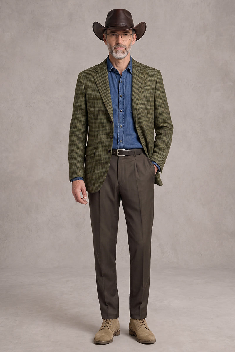 Green 60% Merino Wool Suit