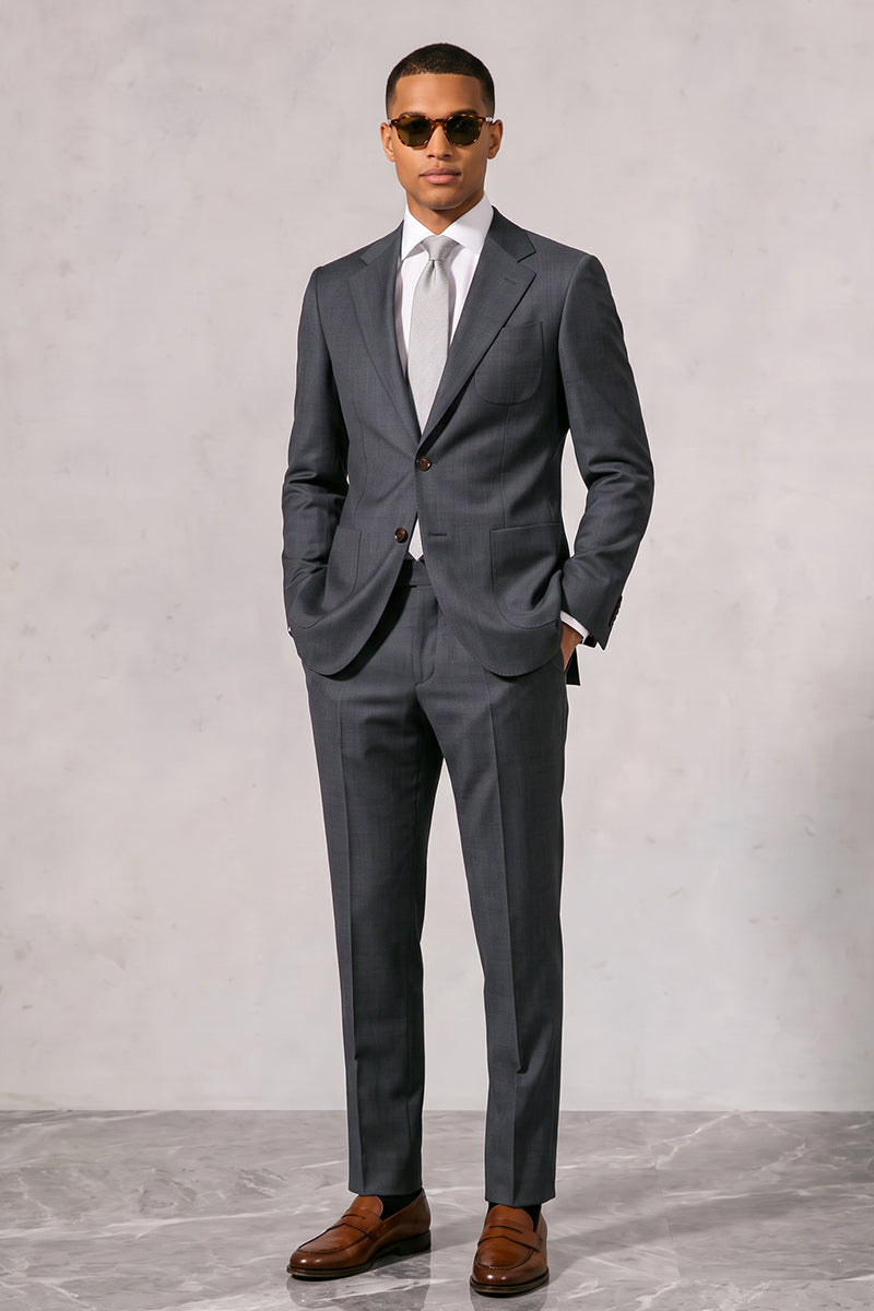Gray 50% Merino Wool Suit