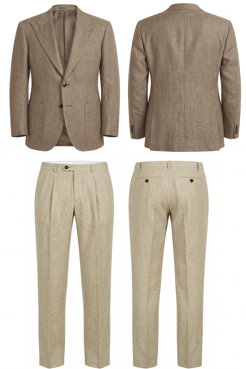 Brown 50% Tencel Wool Suit