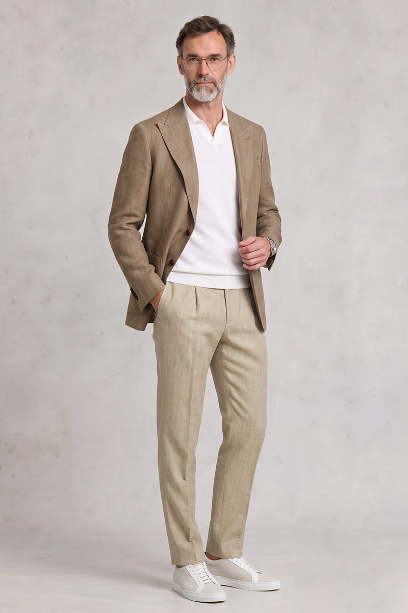 Brown 50% Tencel Wool Suit