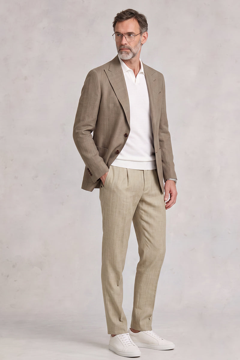 Brown 50% Tencel Wool Suit