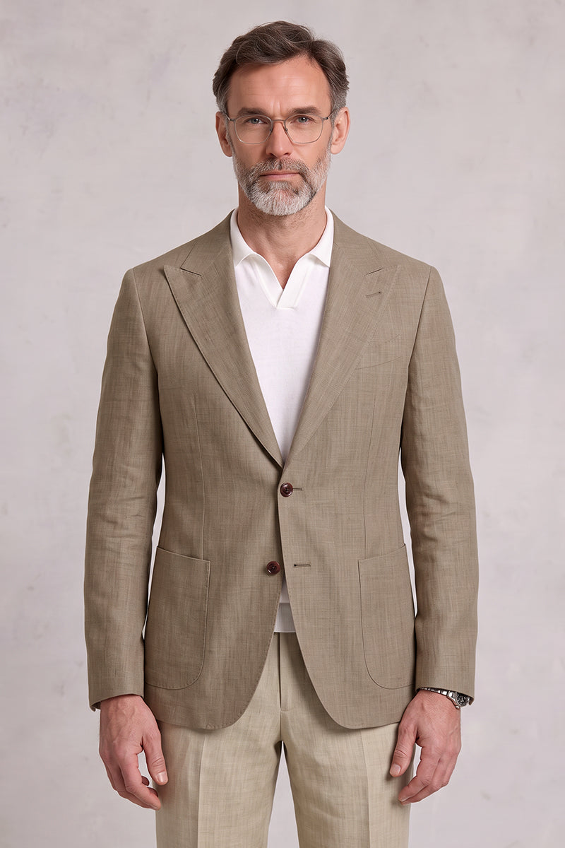 Brown 50% Tencel Wool Suit