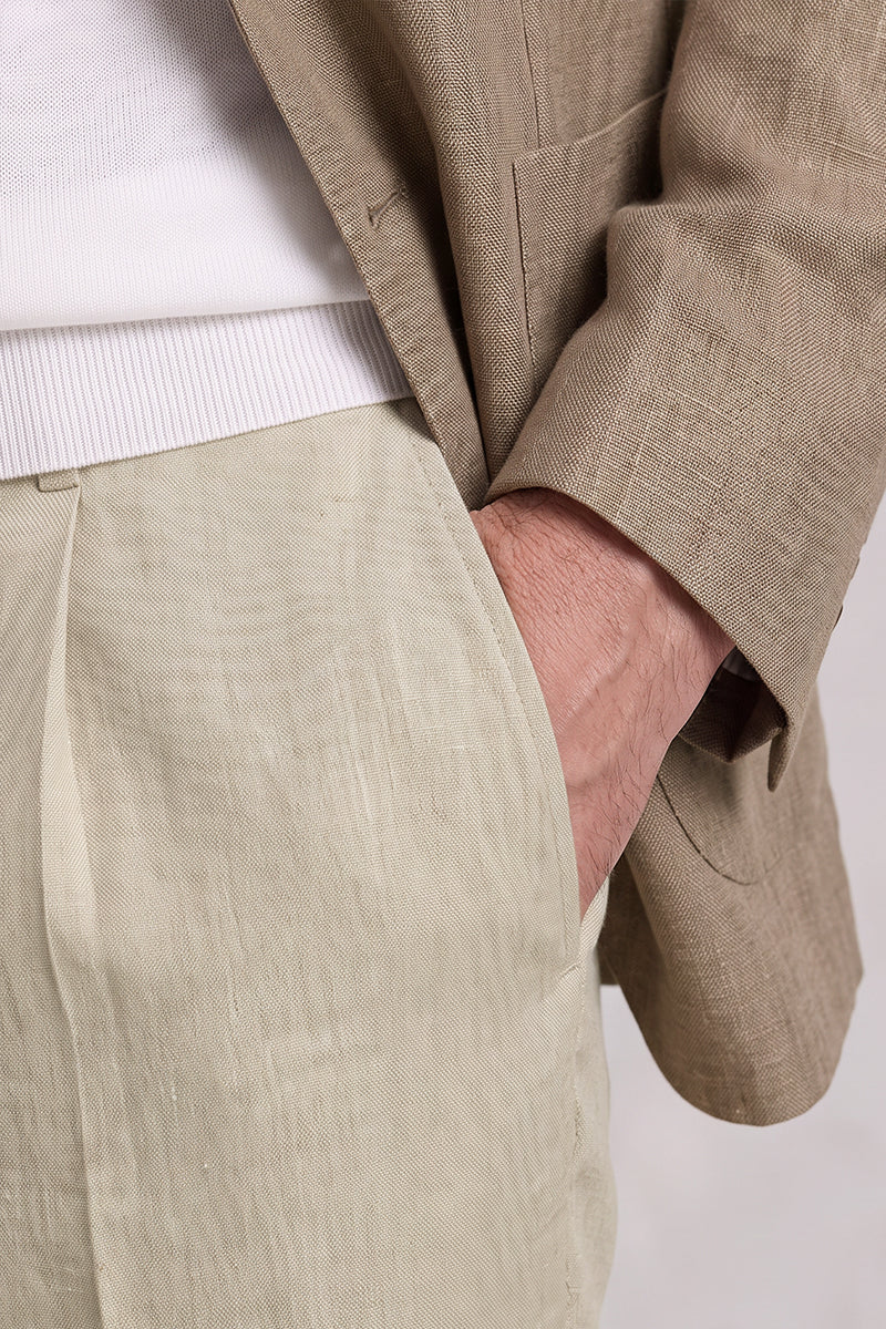 Brown 50% Tencel Wool Suit