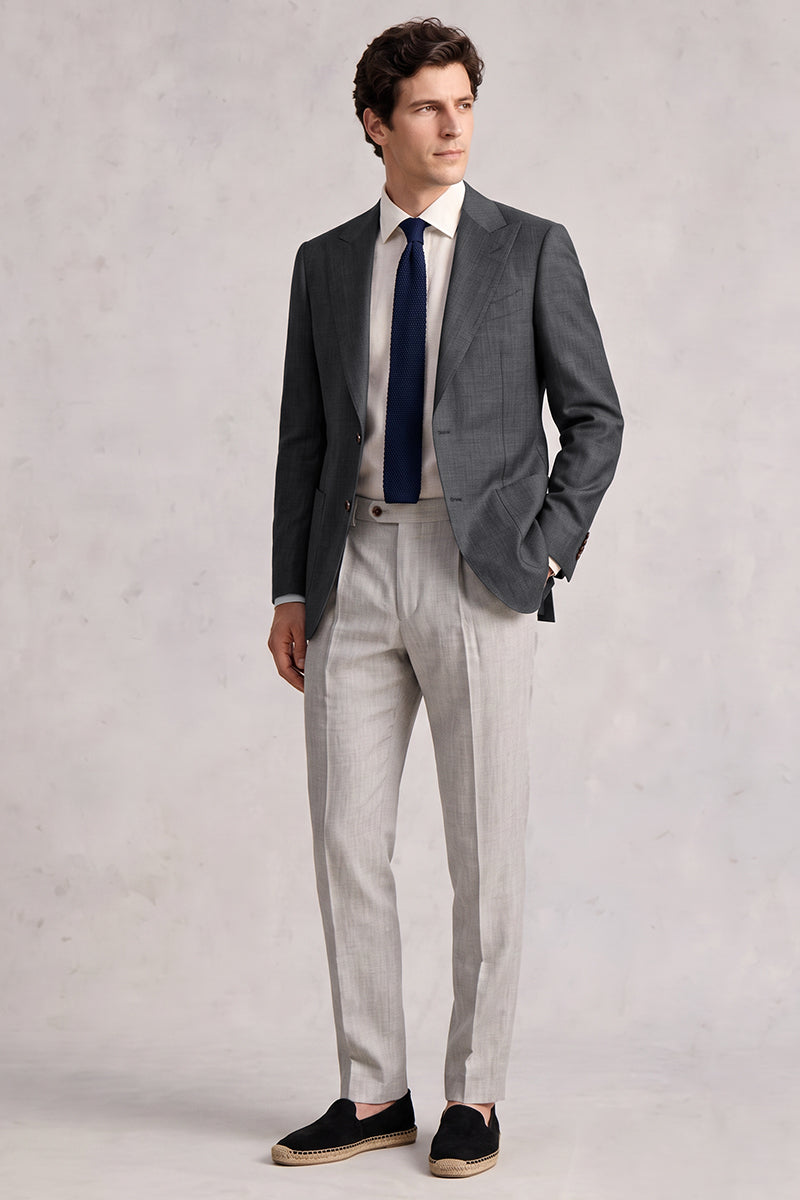 Traje de lana Tencel gris
