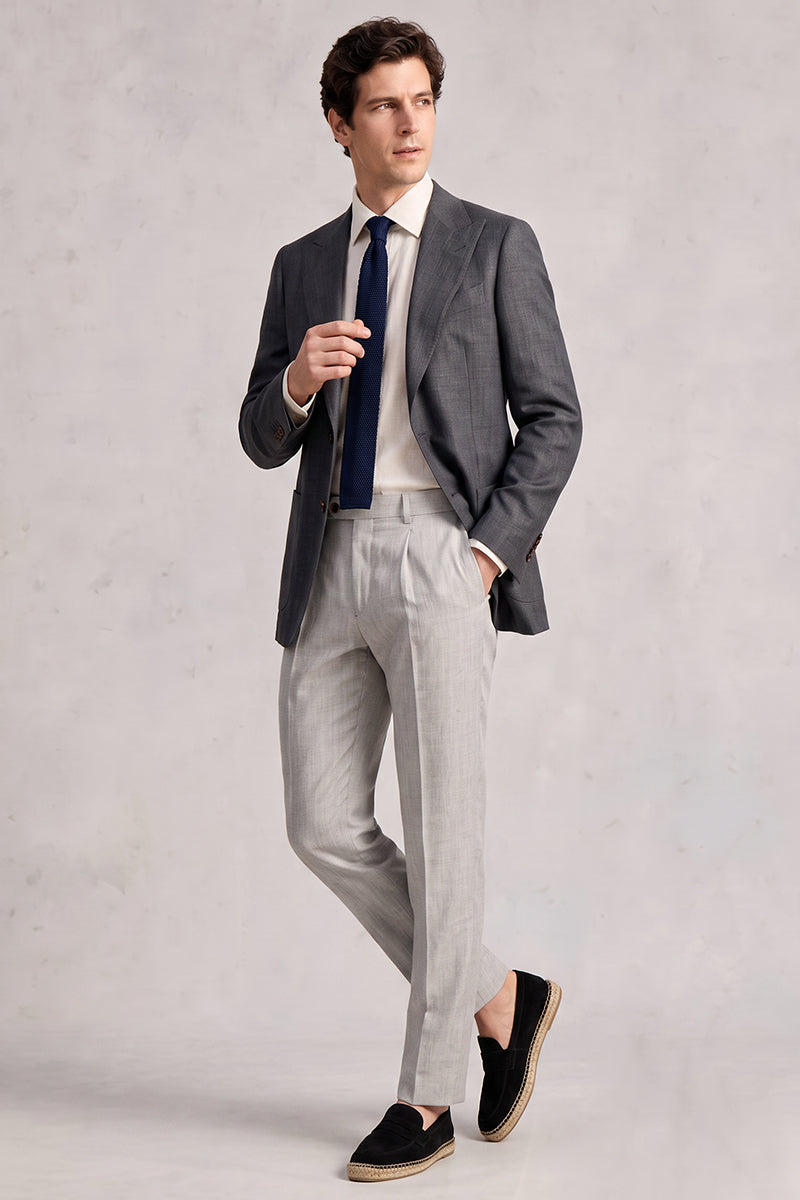Traje de lana Tencel gris