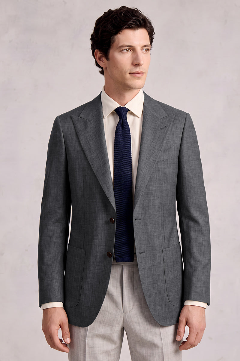Gray 50% Tencel Wool Suit