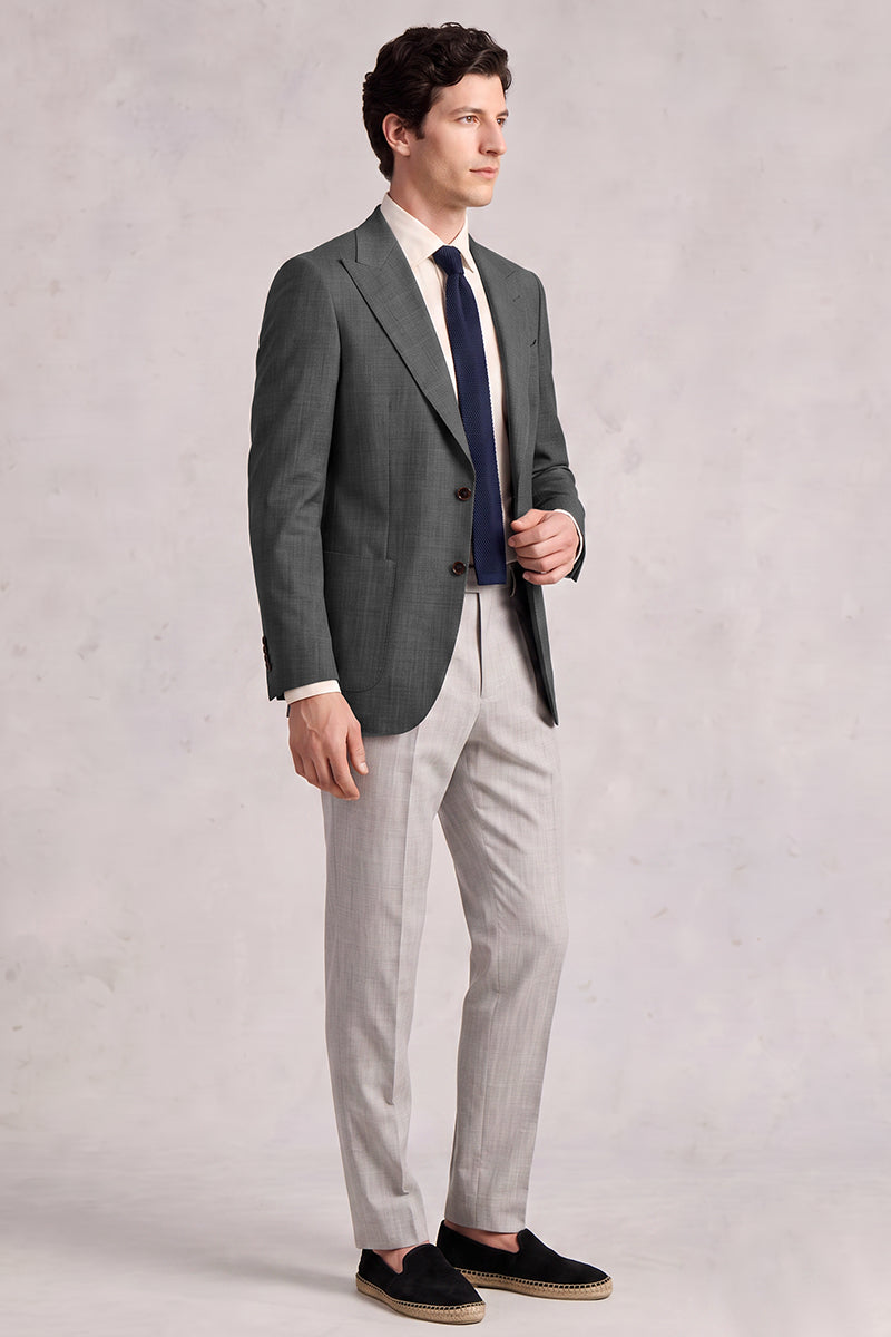 Traje de lana Tencel gris
