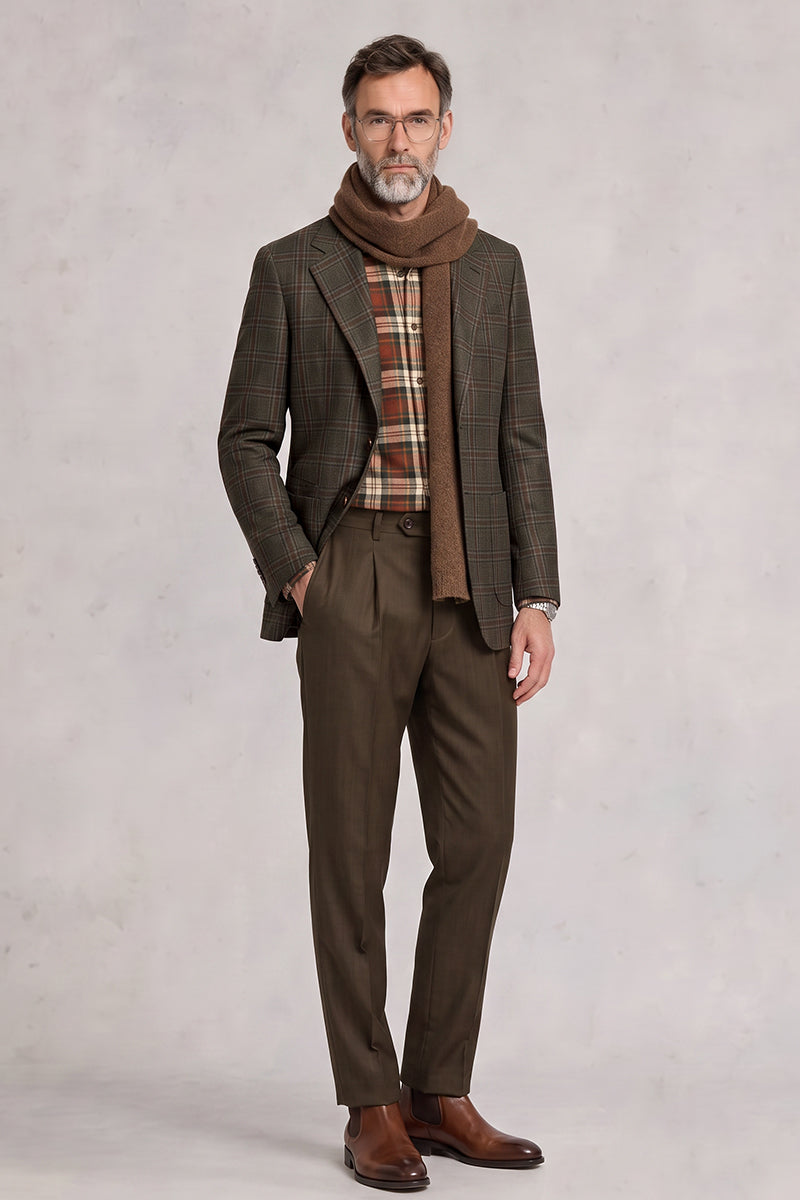 Brown 60% Merino Wool Suit