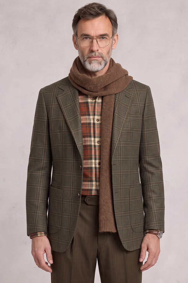 Brown 60% Merino Wool Suit