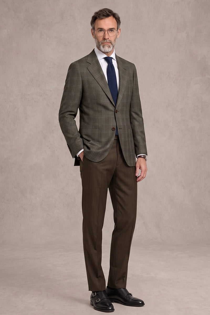 Green 60% Merino Wool Suit
