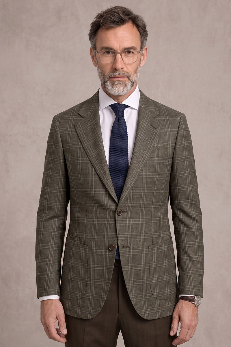 Green 60% Merino Wool Suit