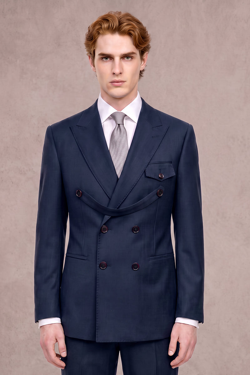 Blue 50% Merino Wool Suit