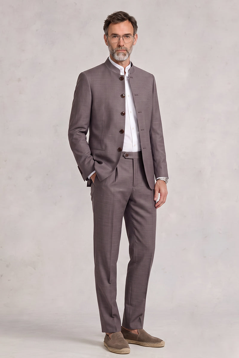 Purple 50% Tencel Wool Suit
