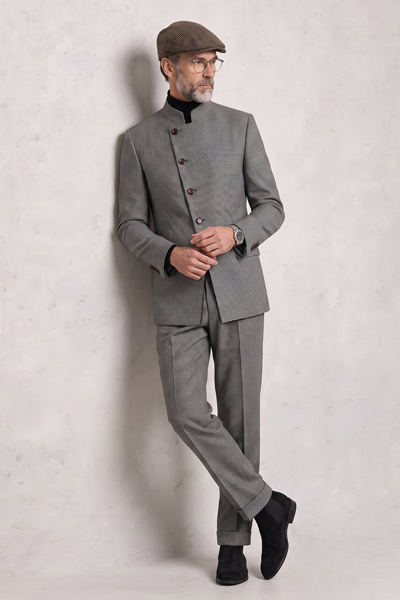 Gray 50% Merino Wool Suit