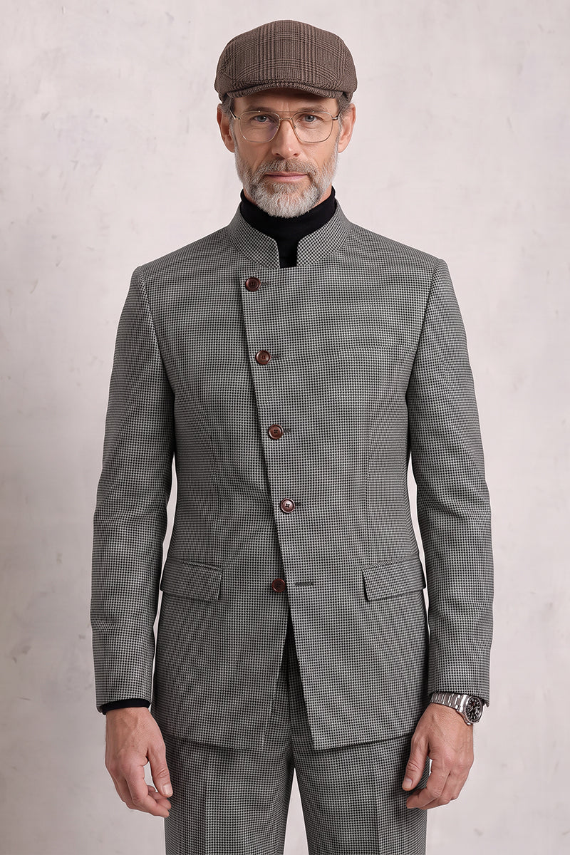 Gray 50% Merino Wool Suit
