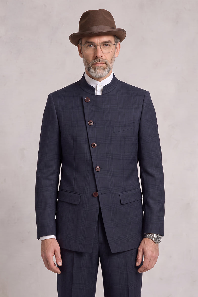 Blue 50% Merino Wool Suit