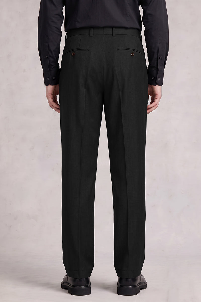 Black 30% Fine Australia Wool Suit Trousers