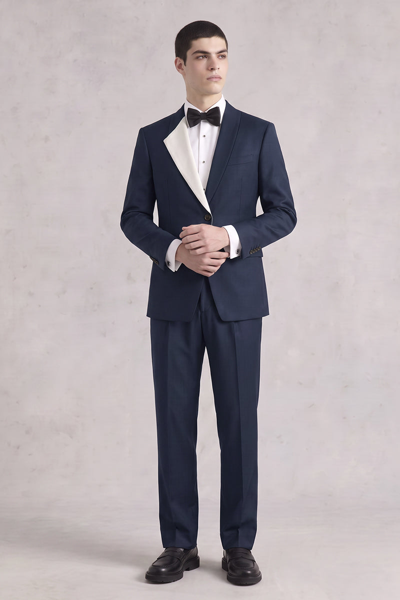 Blue 50% Merino Wool Suit
