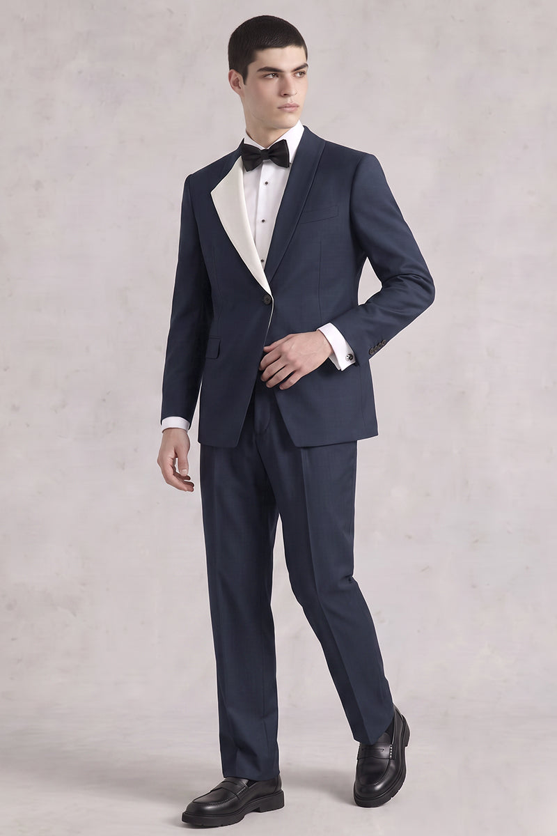 Blue 50% Merino Wool Suit