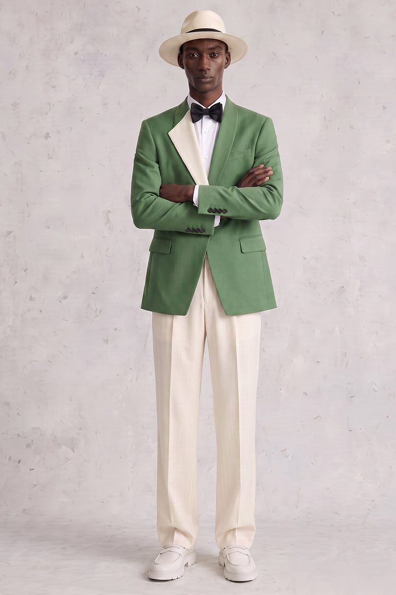Green 50% Merino Wool Suit