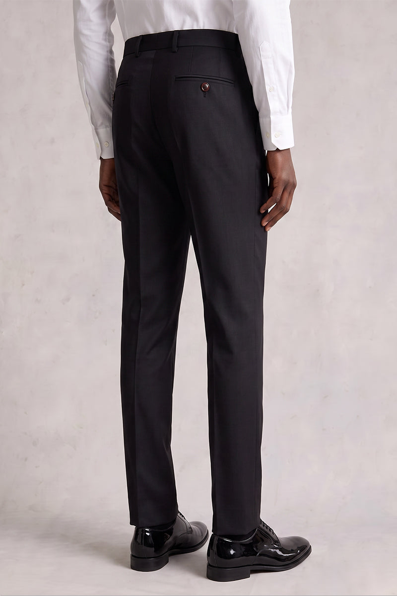 Black 30% Fine Australia Wool Suit Trousers