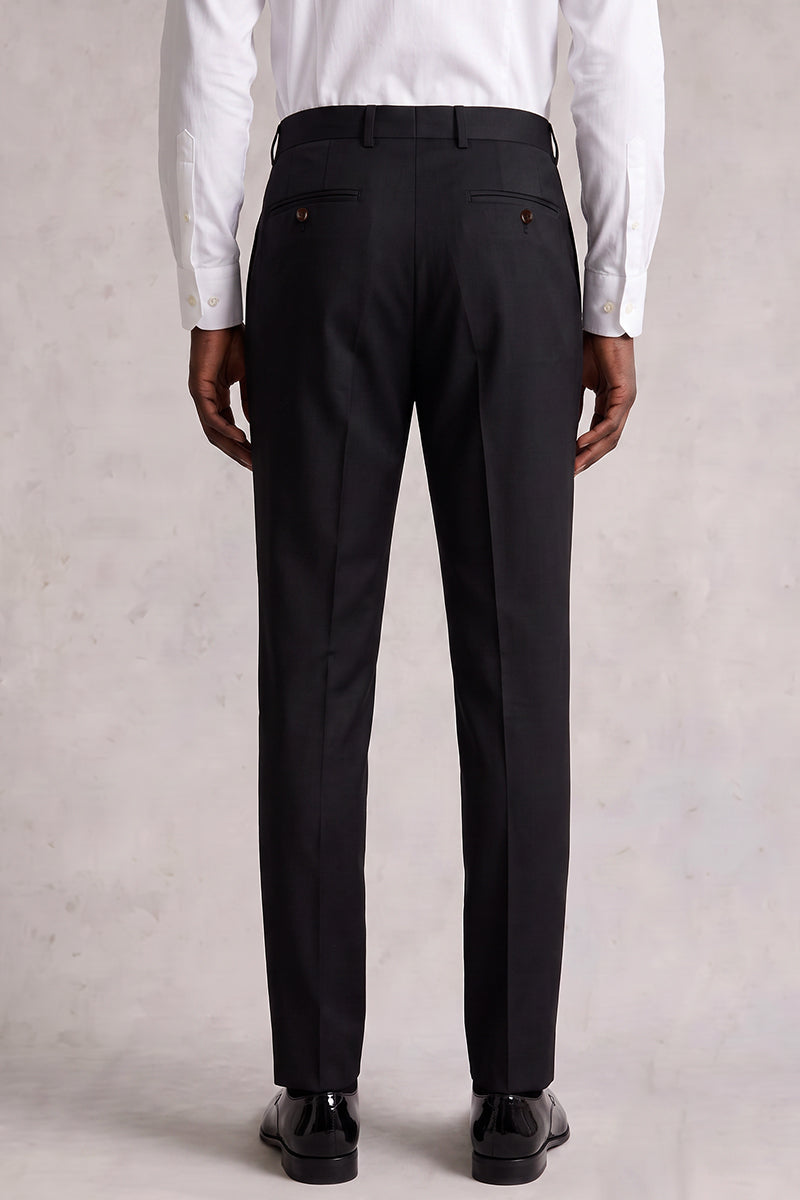 Black 30% Fine Australia Wool Suit Trousers
