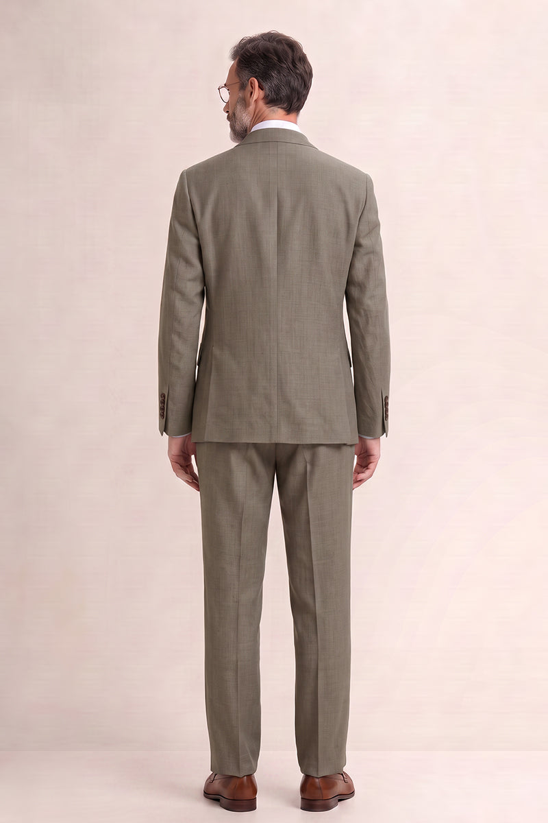 Brown 50% Tencel Wool Suit