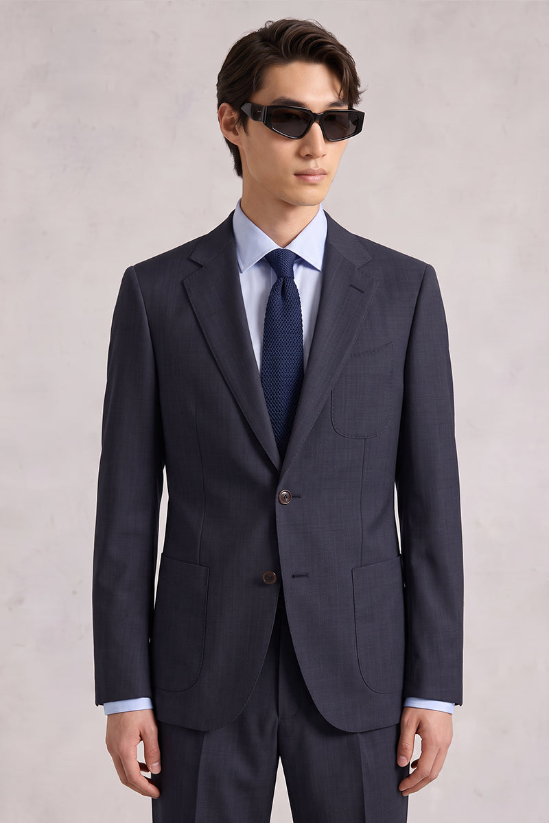 Blue 50% Merino Wool Suit