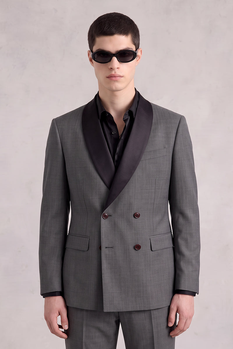 Gray 50% Merino Wool Suit