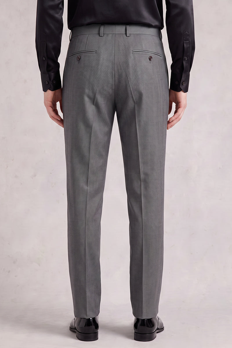 Pantalones de traje de lana merino gris