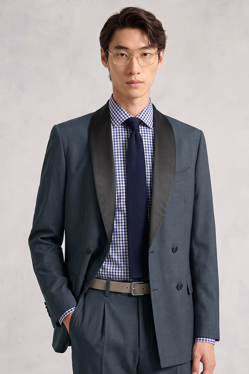 Blue 50% Merino Wool Suit
