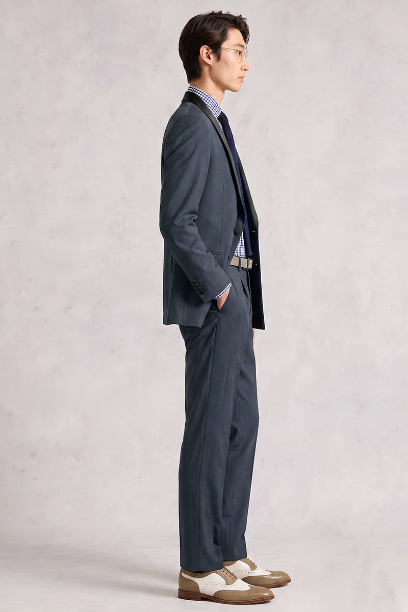 블루 메리노 울 정장