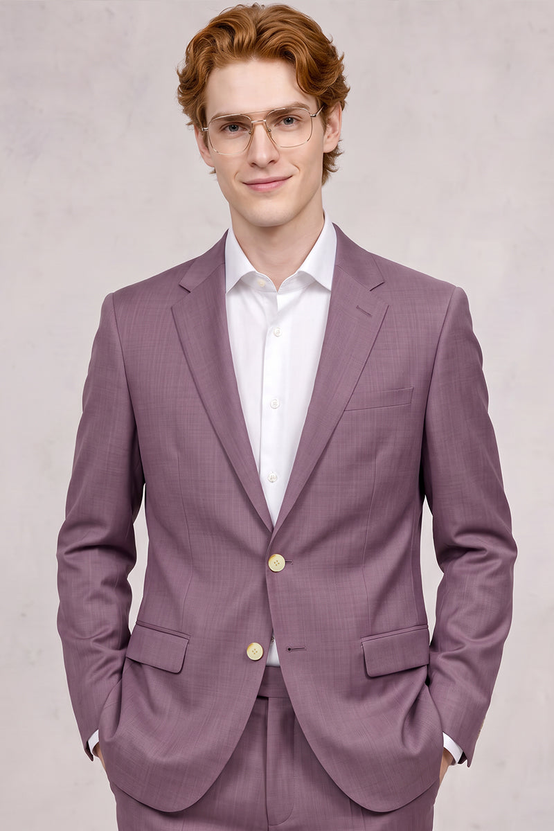 Purple 50% Merino Wool Suit