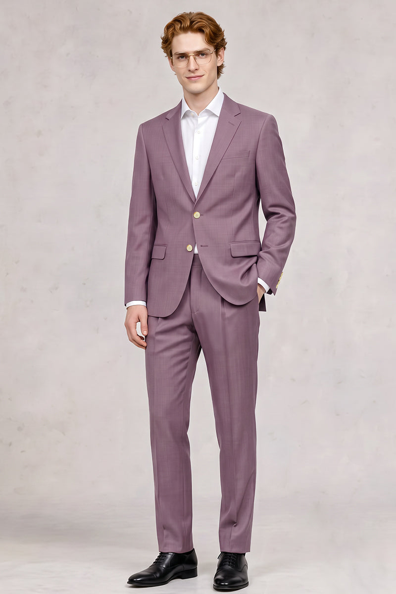 Purple 50% Merino Wool Suit