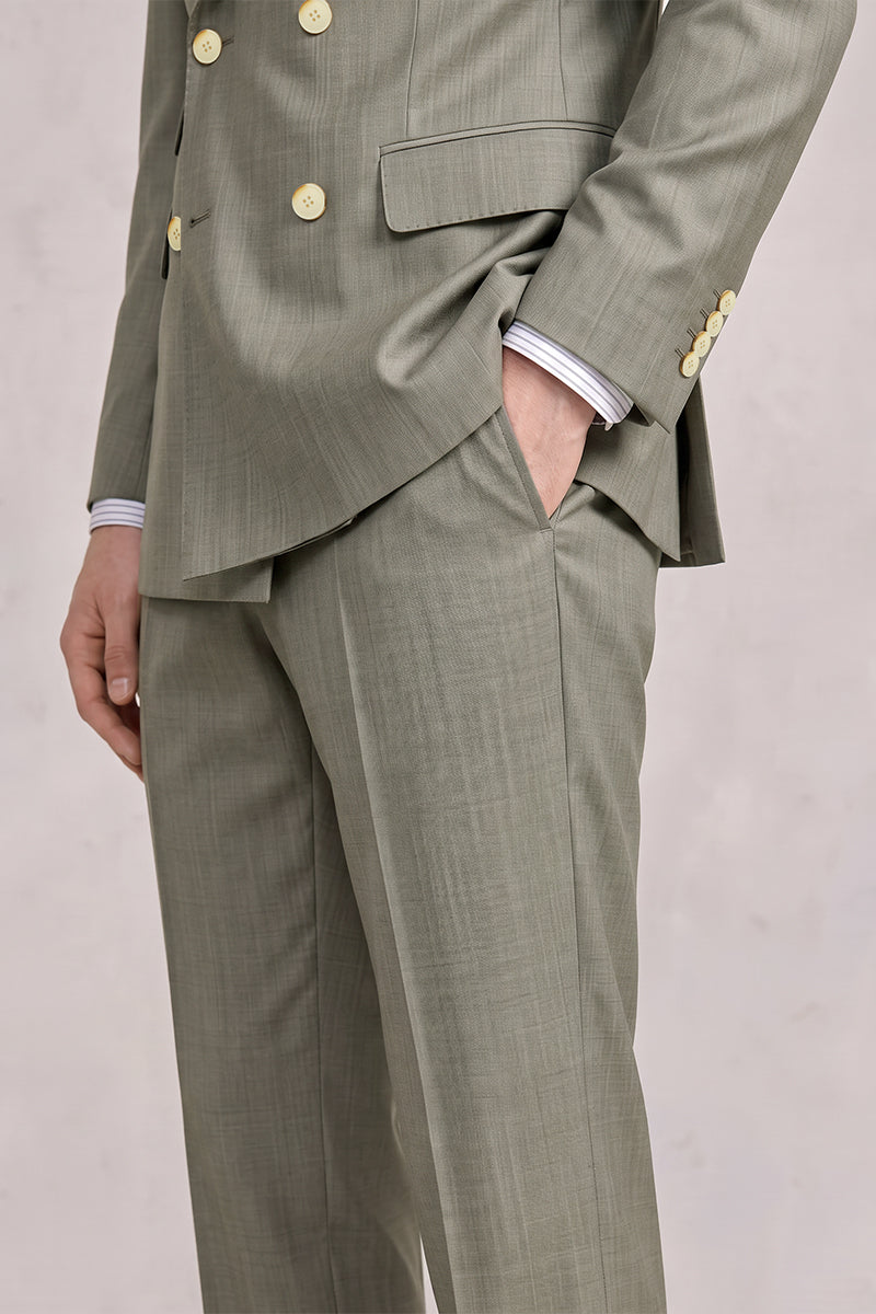 Green 30% Australia Wool Suit Trousers