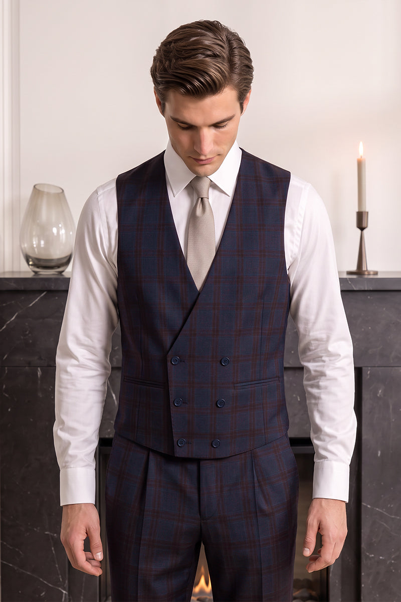 Blue 100% Merino Wool Suit