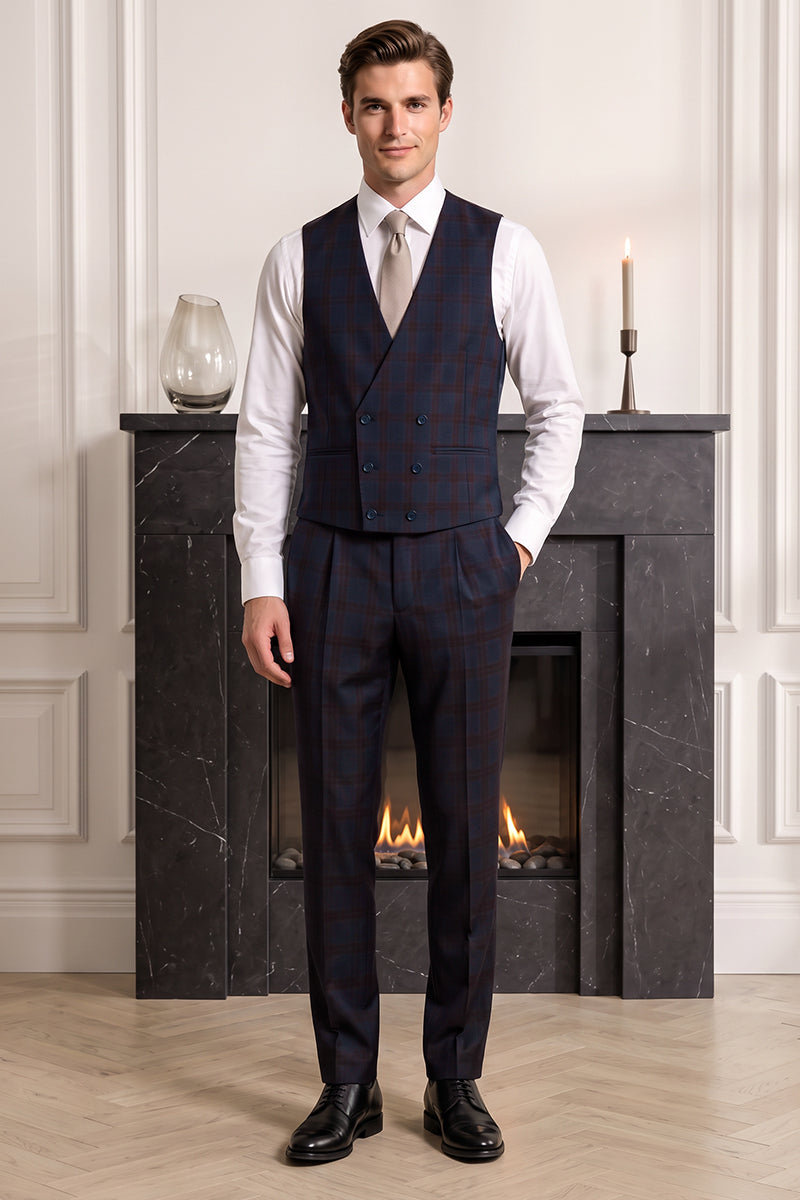 Blue 100% Merino Wool Suit