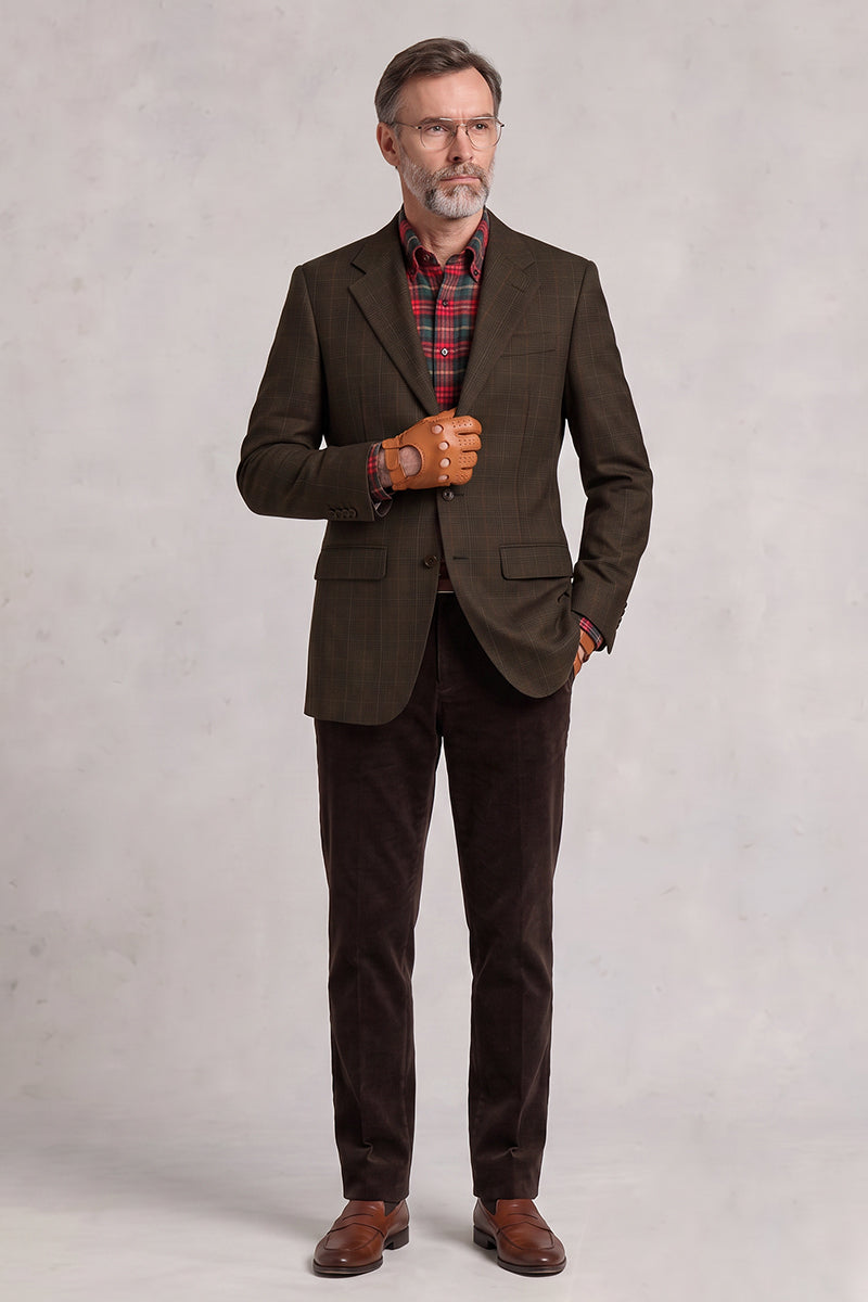 Brown 60% Merino Wool Blazers