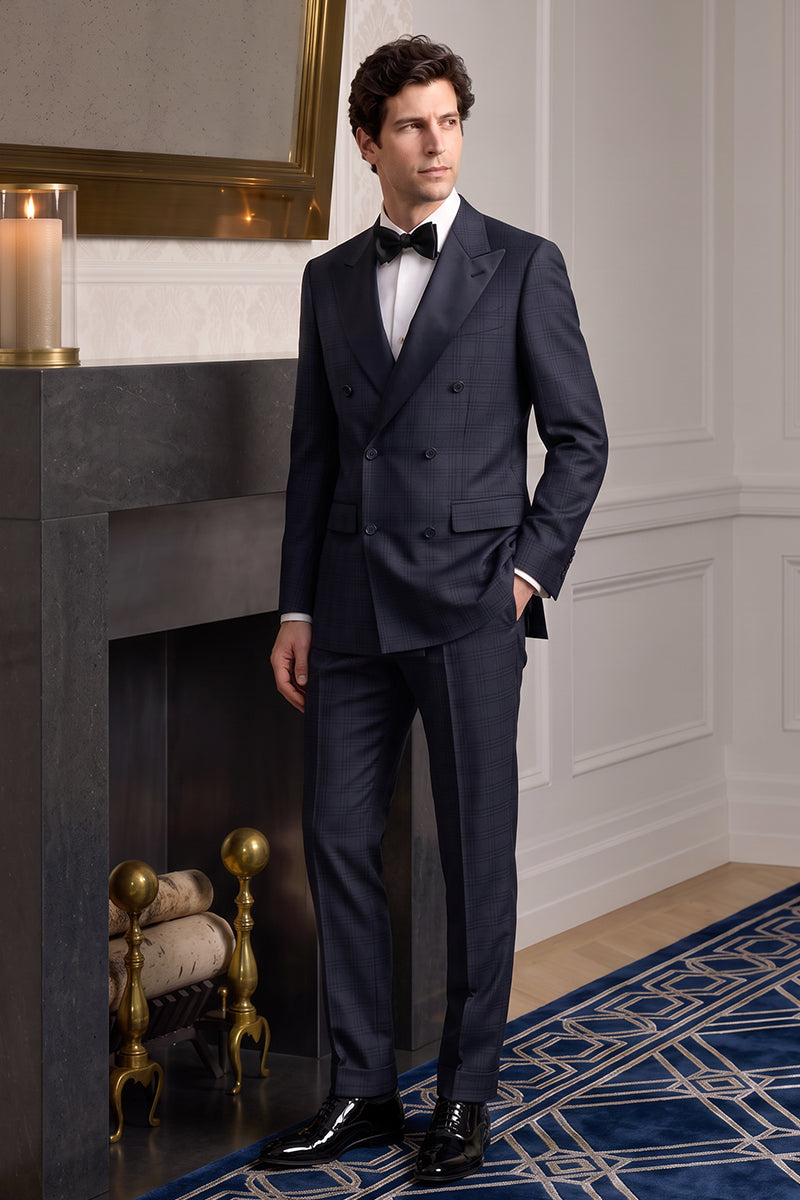 Blue 100% Merino Wool Suit