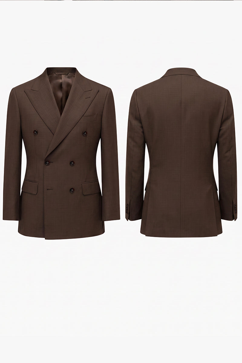 Dunkelbraune Merinowoll-Blazer