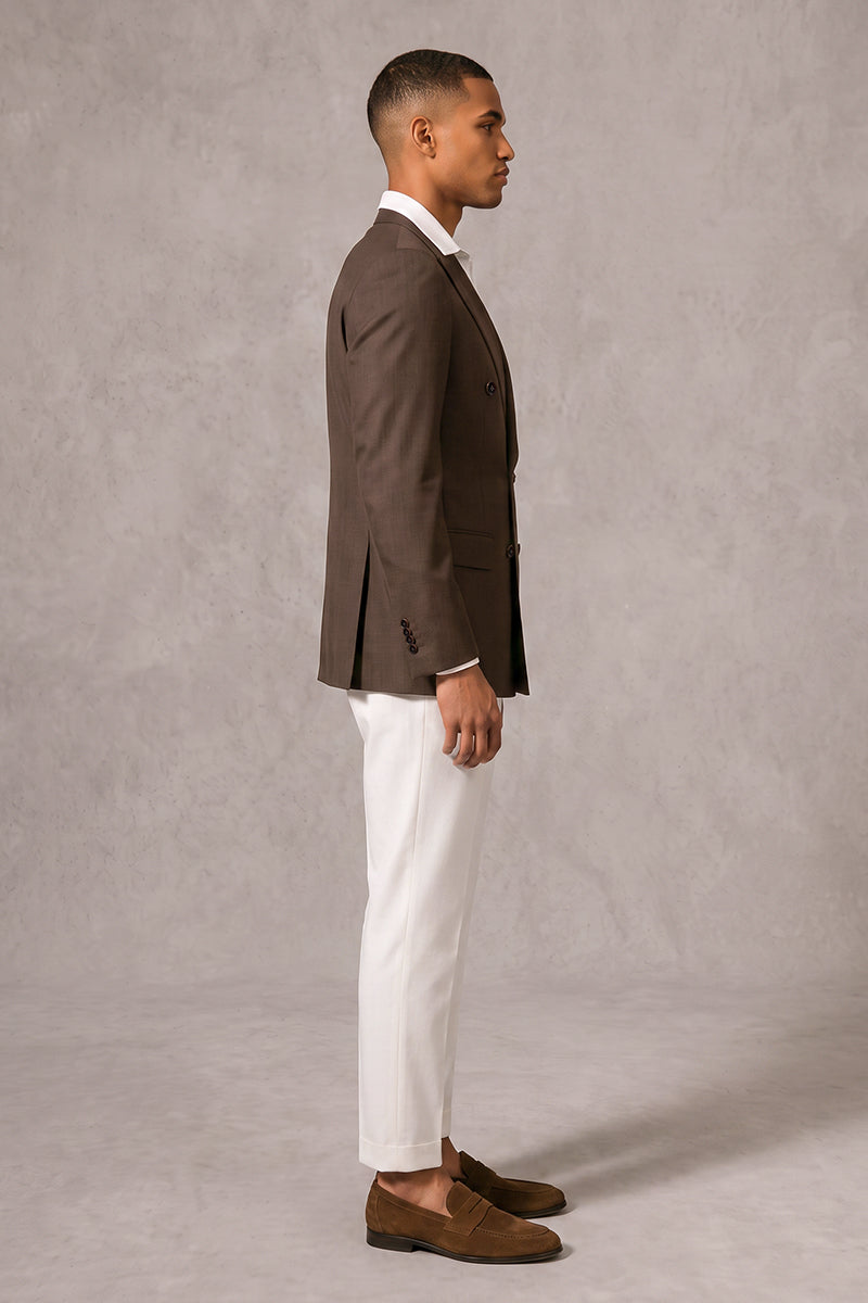 Dunkelbraune Merinowoll-Blazer