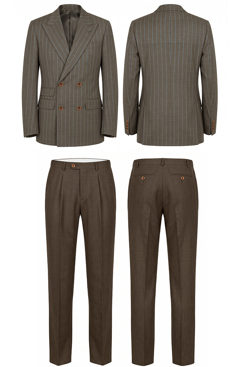 Brown 50% Merino Wool Suit