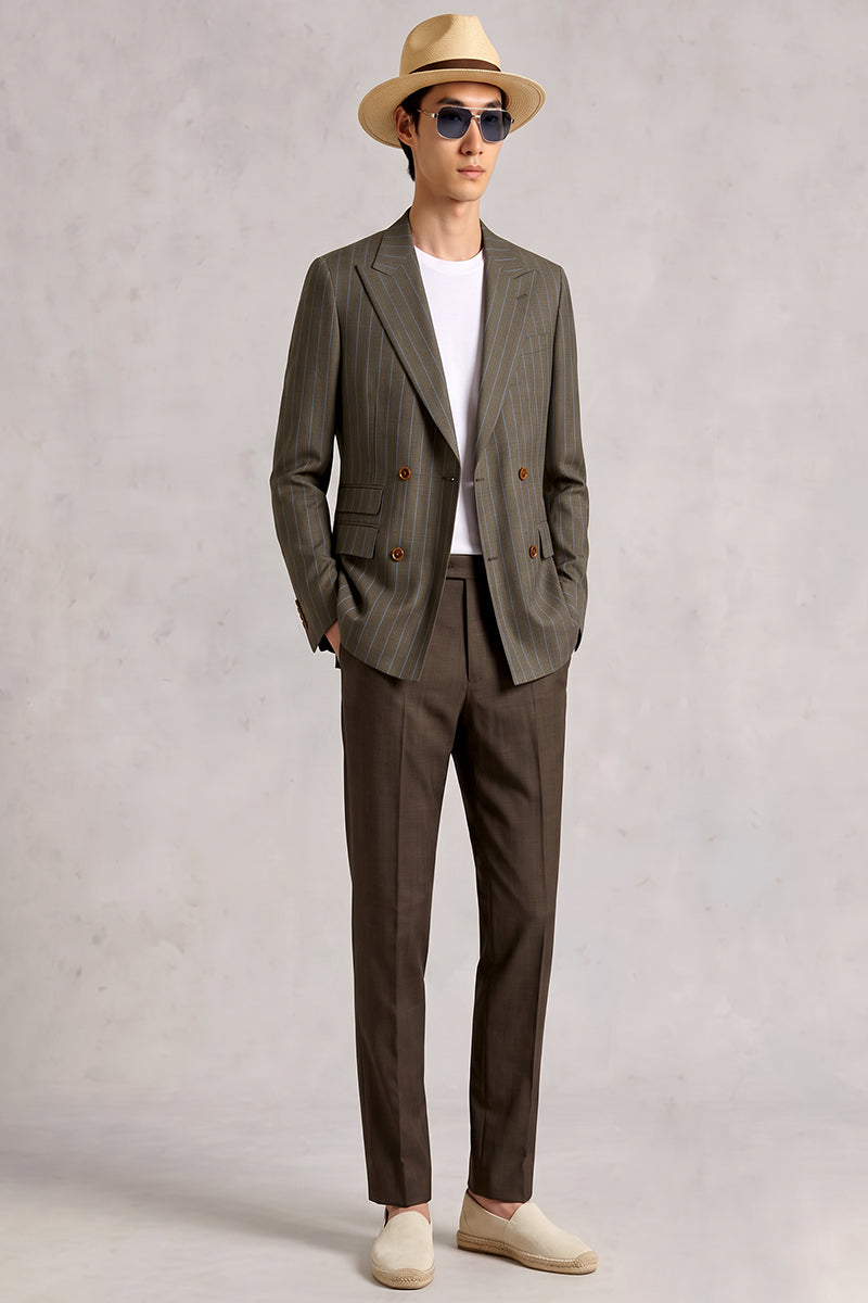 Brown 50% Merino Wool Suit